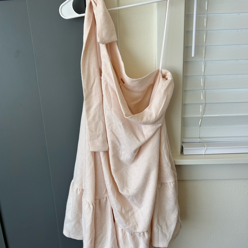 Free People one shoulder pink dress NWT